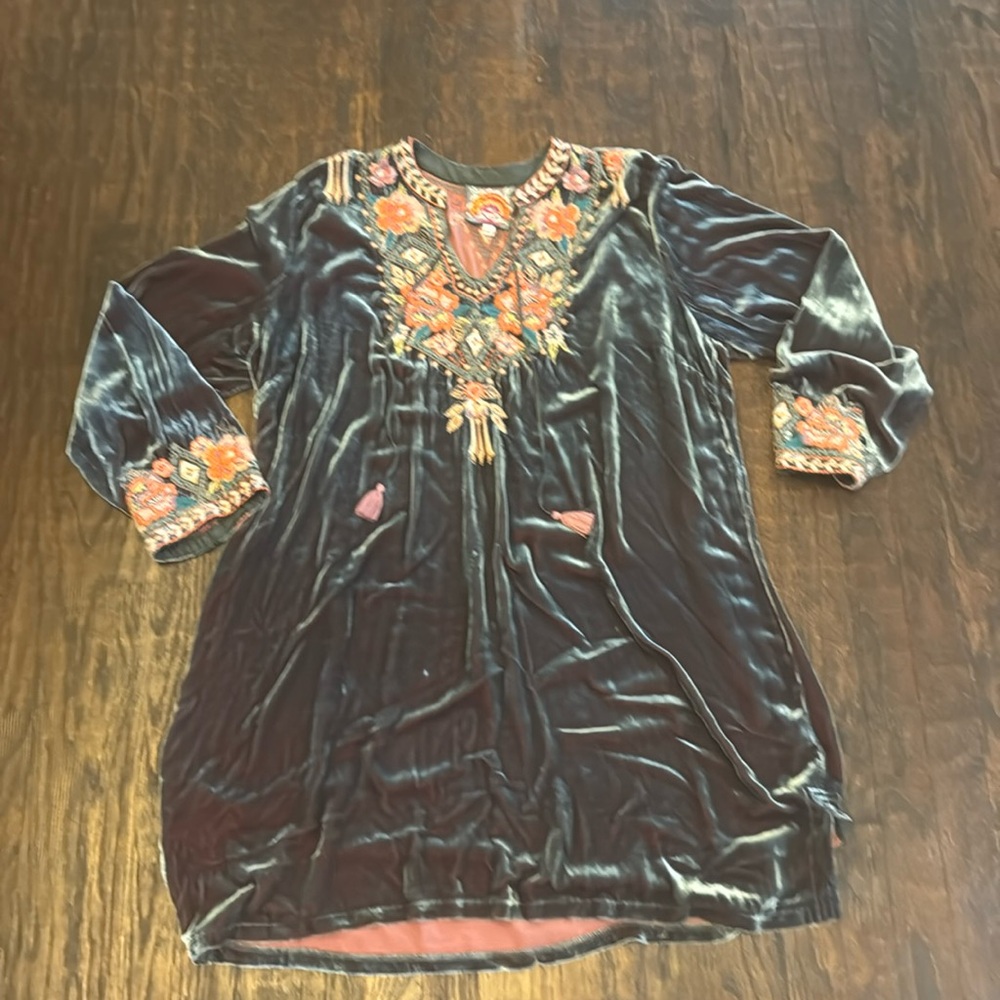 JOHNNY WAS velvet dress
